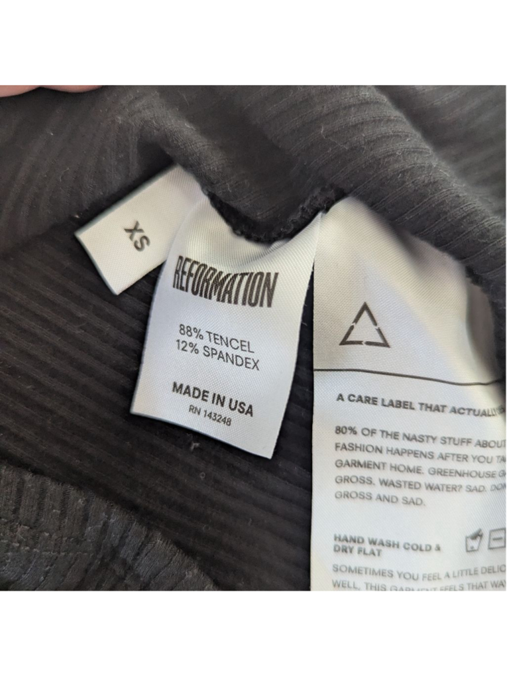 Reformation Black Ruffle Tank Top - XS - Picture 6 of 9